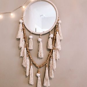 Macrame Boho bohemian Mirror wall hanging